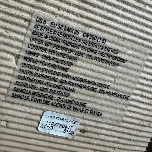 AE Raffia Slingback Velcro Sandals - Size 8 - Picture 7 of 7